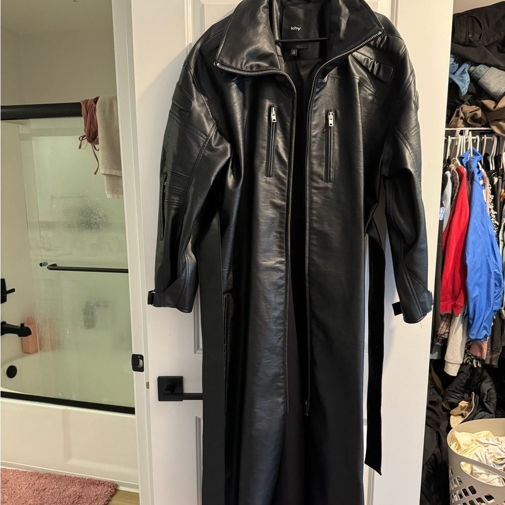 KHY Leather trench jacket - MEDIUM